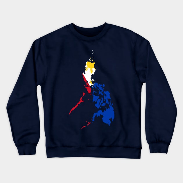 Philippines Flag Map Crewneck Sweatshirt by Historia